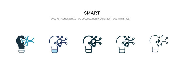 smart icon in different style vector illustration. two colored and black smart vector icons designed in filled, outline, line and stroke style can be used for web, mobile, ui