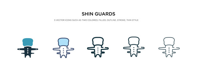 shin guards icon in different style vector illustration. two colored and black shin guards vector icons designed in filled, outline, line and stroke style can be used for web, mobile, ui