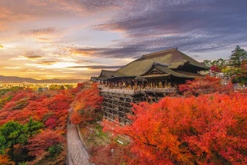Acrylic prints Kyoto Kiyomizu-dera stage at kyoto, japan in autumn