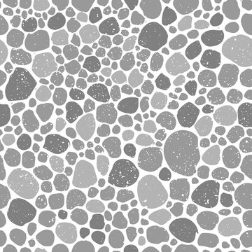 Abstract vector seamless pattern with pebble texture.