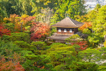 Temple of the Silver Pavilion in Kyoto, Japan