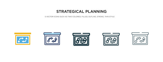 strategical planning icon in different style vector illustration. two colored and black strategical planning vector icons designed in filled, outline, line and stroke style can be used for web,