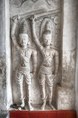 Statues at Lankatilaka Temple, Kandy, Sri Lanka