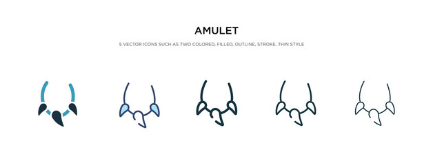amulet icon in different style vector illustration. two colored and black amulet vector icons designed in filled, outline, line and stroke style can be used for web, mobile, ui