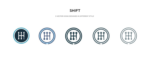 shift icon in different style vector illustration. two colored and black shift vector icons designed in filled, outline, line and stroke style can be used for web, mobile, ui