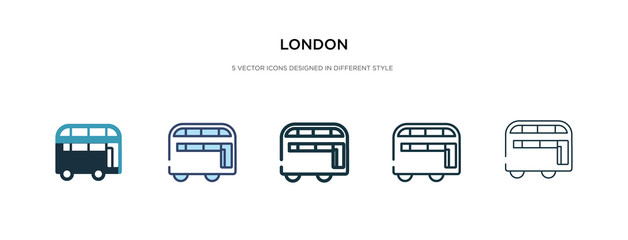 london icon in different style vector illustration. two colored and black london vector icons designed in filled, outline, line and stroke style can be used for web, mobile, ui