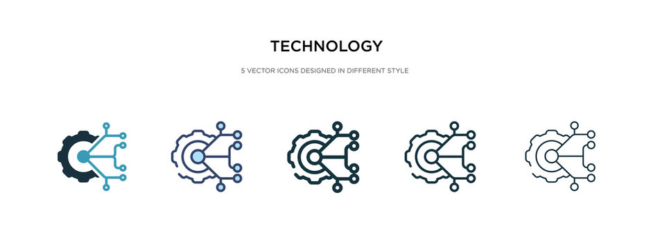 technology icon in different style vector illustration. two colored and black technology vector icons designed in filled, outline, line and stroke style can be used for web, mobile, ui