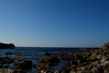 海（岩場）