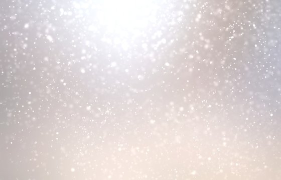 Incredible pearl winter abstract background. Abstract soft snowfall pattern. Brilliance holiday illustration. Outside flare subtle blank template.