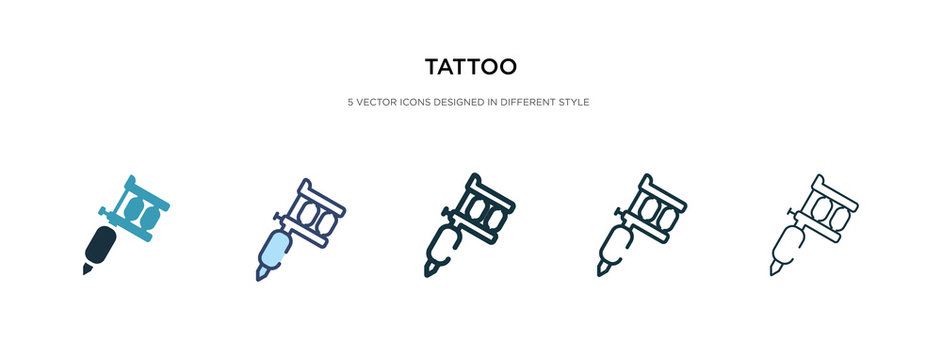 tattoo icon in different style vector illustration. two colored and black tattoo vector icons designed in filled, outline, line and stroke style can be used for web, mobile, ui