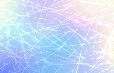 Joyful winter plexus texture. Blur lilac blue pink yellow gradient pattern. Scratch ice background. Festive illustration.