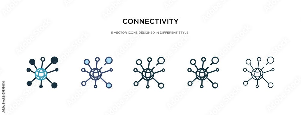 Sticker connectivity icon in different style vector illustration. two colored and black connectivity vector 