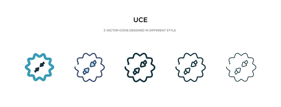 uce icon in different style vector illustration. two colored and black uce vector icons designed in filled, outline, line and stroke style can be used for web, mobile, ui