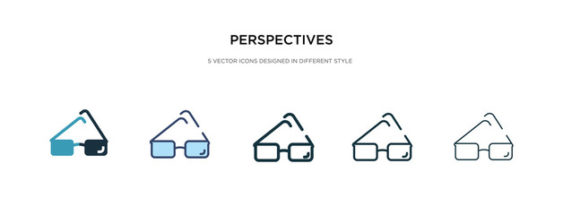 perspectives icon in different style vector illustration. two colored and black perspectives vector icons designed in filled, outline, line and stroke style can be used for web, mobile, ui