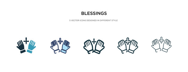 blessings icon in different style vector illustration. two colored and black blessings vector icons designed in filled, outline, line and stroke style can be used for web, mobile, ui