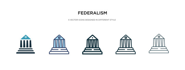 federalism icon in different style vector illustration. two colored and black federalism vector icons designed in filled, outline, line and stroke style can be used for web, mobile, ui - obrazy, fototapety, plakaty