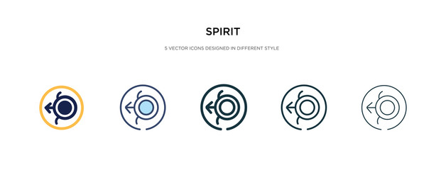 spirit icon in different style vector illustration. two colored and black spirit vector icons designed in filled, outline, line and stroke style can be used for web, mobile, ui