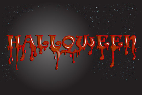 Halloween bloody word text party background