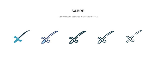 sabre icon in different style vector illustration. two colored and black sabre vector icons designed in filled, outline, line and stroke style can be used for web, mobile, ui