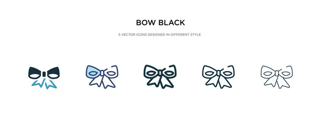 bow black icon in different style vector illustration. two colored and black bow black vector icons designed in filled, outline, line and stroke style can be used for web, mobile, ui