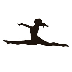 Obraz na płótnie Canvas Silhouette of a gymnast