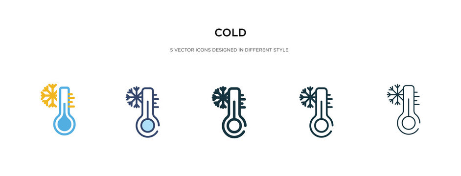 cold icon in different style vector illustration. two colored and black cold vector icons designed in filled, outline, line and stroke style can be used for web, mobile, ui