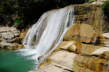 Indonesia Sumba Island Tanggedu Waterfall scenic curtain-like-fall