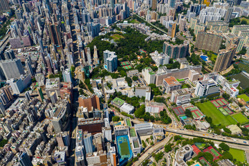  Top view of Hong Kong city