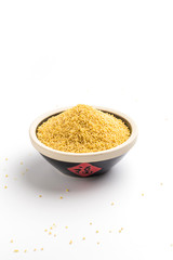 Take a close-up shot of nutritious millet