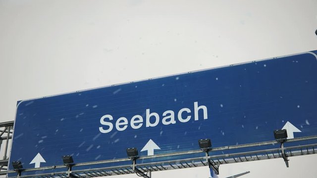 Airplane Landing Seebach in Christmas