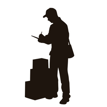 recommend clip art: Delivery Man Silhouette