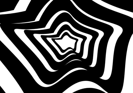 abbstract black and white zoom wave dizz background