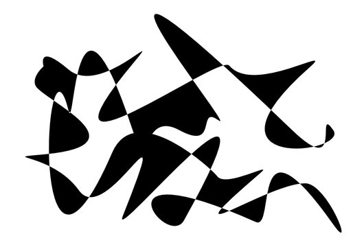 abbstract black  wave dizz isolate on white  background