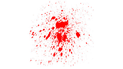Abstract blood drops on white background