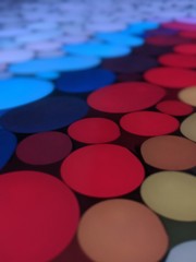 Bubble lights and colorful art and science