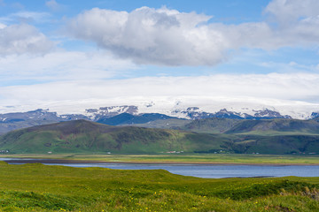 Iceland Landscape on a Sunny Day in Summer