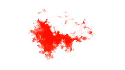 Blood drops on white background. Blood brush