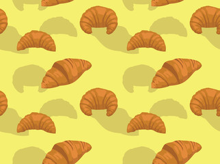 Bread Croissant Vector Seamless Background Wallpaper