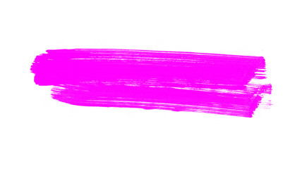 Pink smear on white background