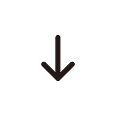 Arrow down icon symbol vector