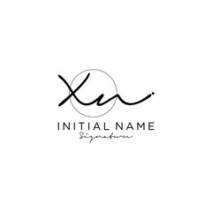 Naklejka na ściany i meble XN Signature initial logo template vector