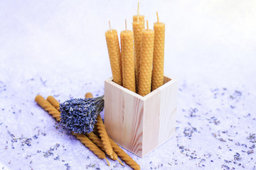 lavender decor candles