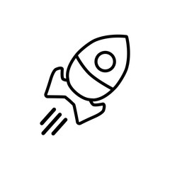 rocket icon trendy flat design