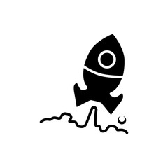 rocket icon trendy flat design