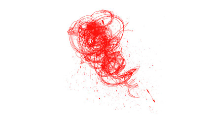 Beautiful red watercolor brush