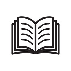 Book Icon Trendy Flat Design 