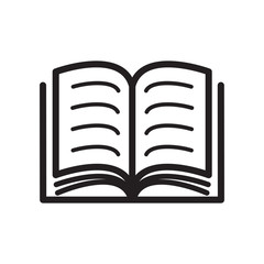 Book Icon Trendy Flat Design 