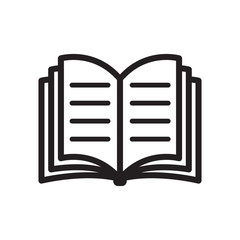 Book Icon Trendy Flat Design 
