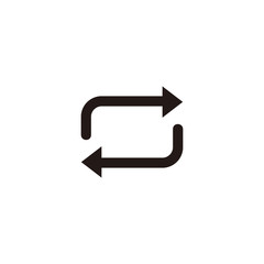Reverse arrow icon symbol vector