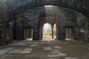 Fototapeta na wymiar Historic Vasai fort ruins near Mumbai,Maharashtra,India